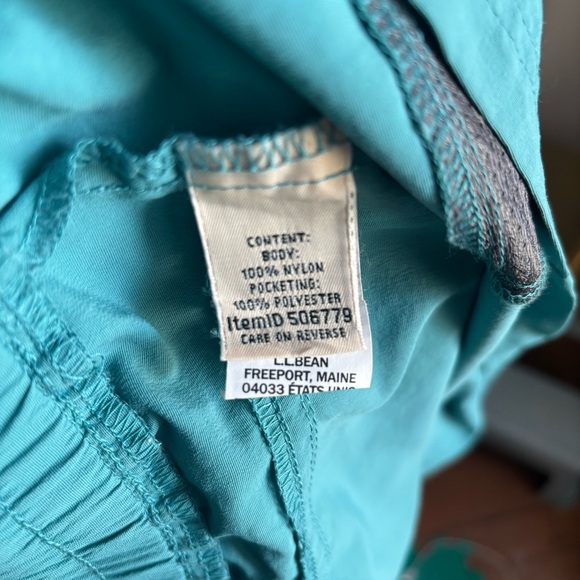 L.L. Bean Nylon Quick Dry Mini Skirt Green Teal Gorpcore Hiking Size Large - Picture 5 of 7
